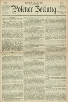 Posener Zeitung. 1862, [№] 282 (2 Dezember) + dod.