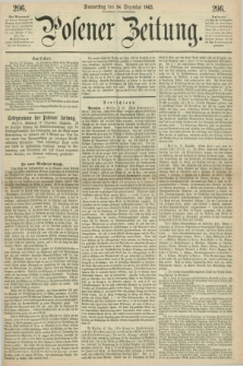 Posener Zeitung. 1862, [№] 296 (18 Dezember) + dod.