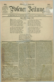 Posener Zeitung. 1862, [№] 305 (31 Dezember) + dod.