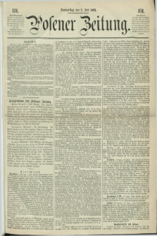 Posener Zeitung. 1863, [№] 151 (2 Juli) + dod.
