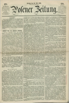 Posener Zeitung. 1863, [№] 158 (10 Juli) + dod.