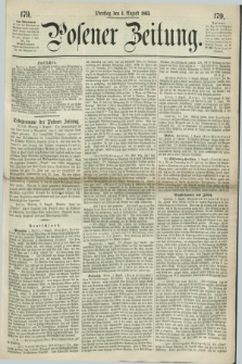 Posener Zeitung. 1863, [№] 179 (4 August) + dod.