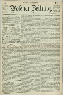 Posener Zeitung. 1863, [№] 181 (6 August) + dod.