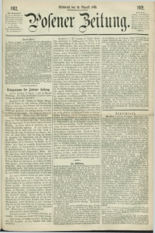 Posener Zeitung. 1863, [№] 192 (19 August) + dod.