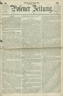 Posener Zeitung. 1863, [№] 196 (24 August) + dod.