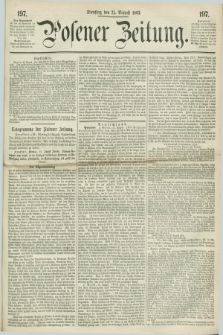 Posener Zeitung. 1863, [№] 197 (25 August) + dod.
