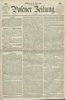 Posener Zeitung. 1863, [№] 198 (26 August) + dod.