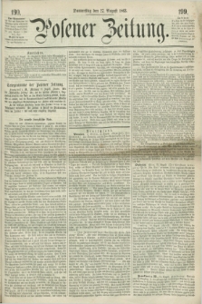 Posener Zeitung. 1863, [№] 199 (27 August) + dod.