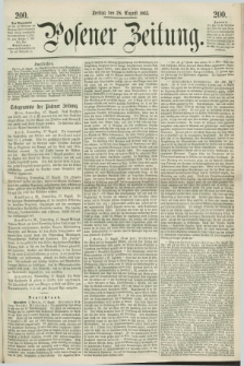 Posener Zeitung. 1863, [№] 200 (28 August) + dod.