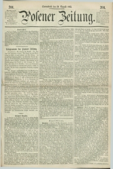 Posener Zeitung. 1863, [№] 201 (29 August) + dod.