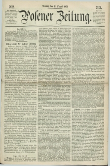Posener Zeitung. 1863, [№] 202 (31 August) + dod.