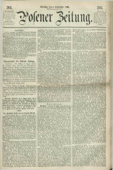Posener Zeitung. 1863, [№] 203 (1 September) + dod.