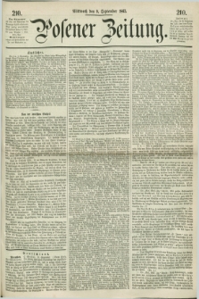 Posener Zeitung. 1863, [№] 210 (9 September) + dod.