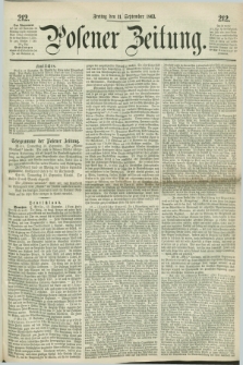 Posener Zeitung. 1863, [№] 212 (11 September) + dod.