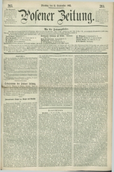 Posener Zeitung. 1863, [№] 215 (15 September) + dod.