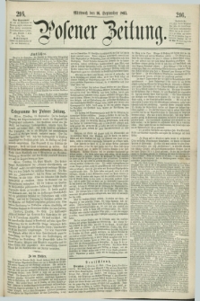 Posener Zeitung. 1863, [№] 216 (16 September) + dod.