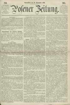 Posener Zeitung. 1863, [№] 219 (19 September) + dod.