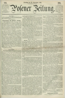 Posener Zeitung. 1863, [№] 221 (22 September) + dod.