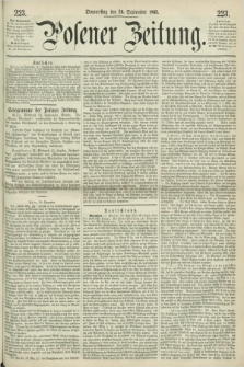 Posener Zeitung. 1863, [№] 223 (24 September) + dod.
