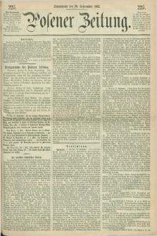 Posener Zeitung. 1863, [№] 225 (26 September) + dod.