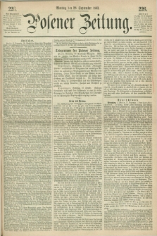 Posener Zeitung. 1863, [№] 226 (28 September) + dod.