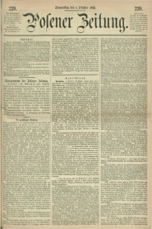 Posener Zeitung. 1863, [№] 229 (1 Oktober) + dod.