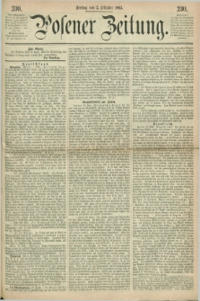 Posener Zeitung. 1863, [№] 230 (2 Oktober) + dod.