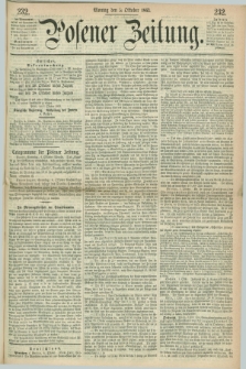 Posener Zeitung. 1863, [№] 232 (5 Oktober) + dod.