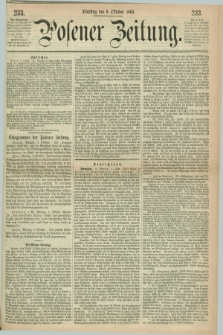 Posener Zeitung. 1863, [№] 233 (6 Oktober) + dod.