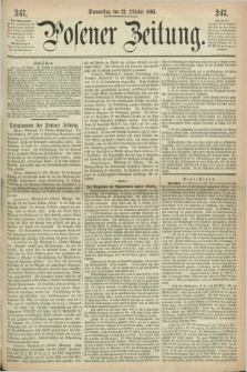Posener Zeitung. 1863, [№] 247 (22 Oktober) + dod.