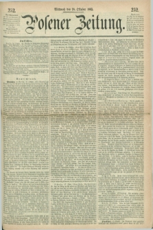 Posener Zeitung. 1863, [№] 252 (28 Oktober) + dod.