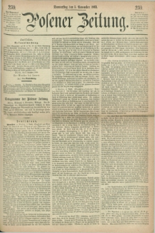 Posener Zeitung. 1863, [№] 259 (5 November) + dod.