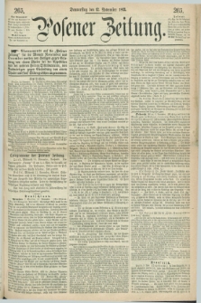 Posener Zeitung. 1863, [№] 265 (12 November) + dod.