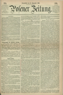 Posener Zeitung. 1863, [№] 273 (21 November) + dod.