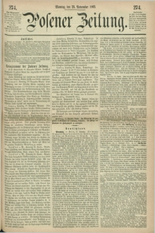 Posener Zeitung. 1863, [№] 274 (23 November) + dod.