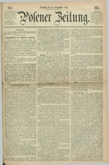 Posener Zeitung. 1863, [№] 275 (24 November) + dod.