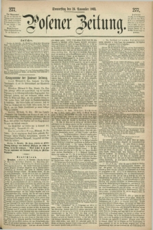 Posener Zeitung. 1863, [№] 277 (26 November) + dod.