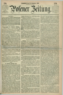 Posener Zeitung. 1863, [№] 279 (28 November) + dod.