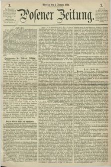 Posener Zeitung. 1864, [№] 2 (4 Januar) + dod.