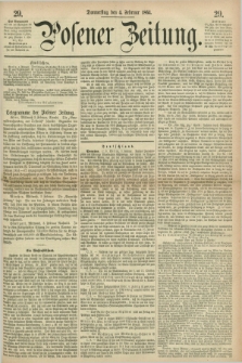 Posener Zeitung. 1864, [№] 29 (4 Februar) + dod.