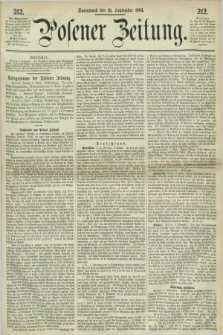 Posener Zeitung. 1864, [№] 212 (10 September) + dod.