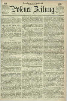Posener Zeitung. 1864, [№] 222 (22 September) + dod.