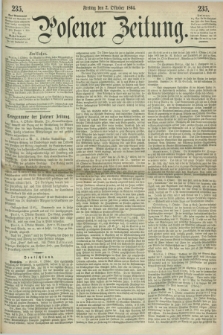 Posener Zeitung. 1864, [№] 235 (7 Oktober) + dod.