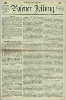 Posener Zeitung. 1865, [№] 179 (3 August) + dod.