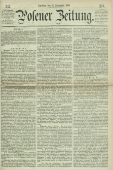 Posener Zeitung. 1865, [№] 213 (12 September) + dod.