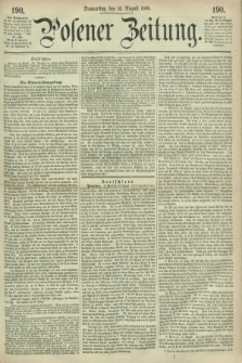 Posener Zeitung. 1866, [№] 190 (16 August) + dod.