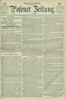 Posener Zeitung. 1866, [№] 193 (20 August) + dod.