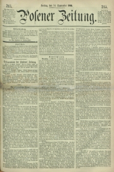 Posener Zeitung. 1866, [№] 215 (14 September) + dod.