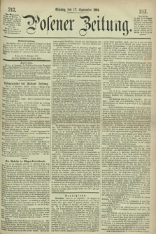 Posener Zeitung. 1866, [№] 217 (17 September) + dod.
