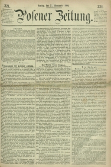 Posener Zeitung. 1866, [№] 221 (21 September) + dod.
